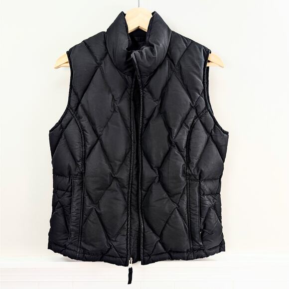 Eddie Bauer Goose Down Insulated Quilted Puffer Vest Cabincore Gorp Black Small - Picture 1 of 14